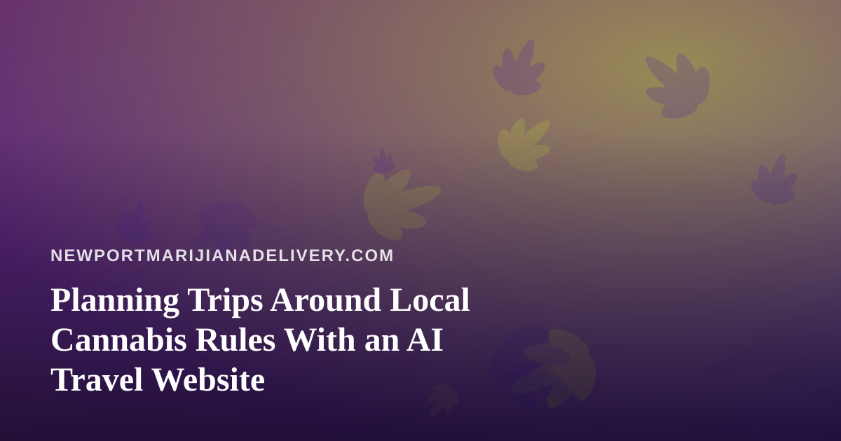 Planning Trips Around Local Cannabis Rules With an AI Travel Website